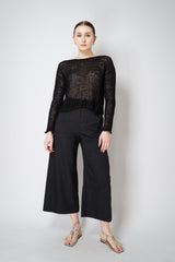 Annette Gortz Silk Knit Open Work Sweater in Black Vancouver. Shop Online or in Store.