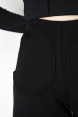 Annette Gortz Wide Leg Knit Pants with 3D Pockets in Black Vancouver. Shop Online or in Store.