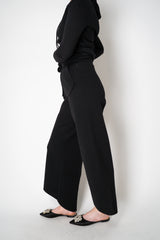 Annette Gortz Wide Leg Knit Pants with 3D Pockets in Black Vancouver. Shop Online or in Store.