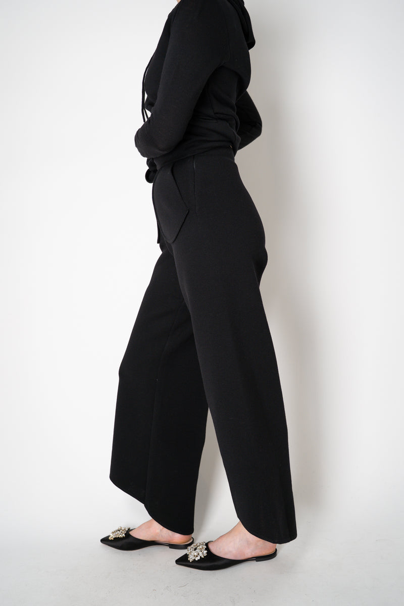 Annette Gortz Wide Leg Knit Pants with 3D Pockets in Black Vancouver. Shop Online or in Store.