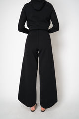 Annette Gortz Wide Leg Knit Pants with 3D Pockets in Black Vancouver. Shop Online or in Store.