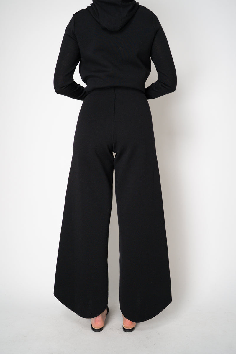 Annette Gortz Wide Leg Knit Pants with 3D Pockets in Black Vancouver. Shop Online or in Store.