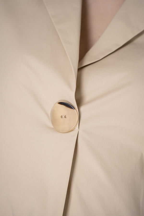 Antonelli Longbeach Cotton Poplin Shirt Dress in Beige Vancouver. Shop Online or in Store.