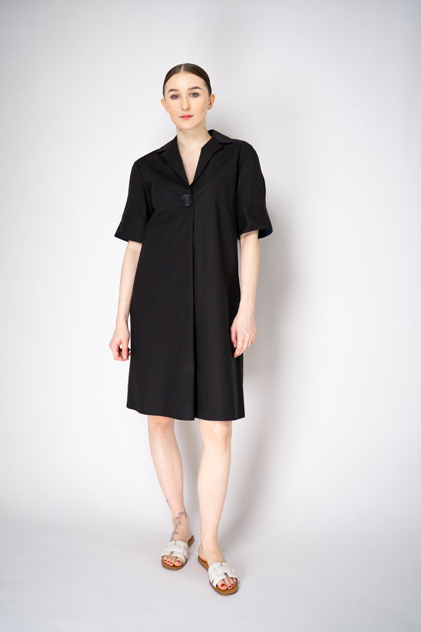 Antonelli Longbeach Cotton Poplin Shirt Dress in Black Vancouver. Shop Online or in Store.