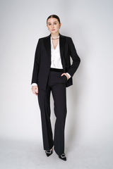 Antonelli Pearl Crepe Trousers with Velvet Details in Black Vancouver. Shop Online or in Store.