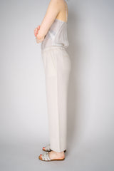 Antonelli Senape Crepe Pull-On Style Cropped Trousers in Cream Vancouver. Shop Online or in Store.