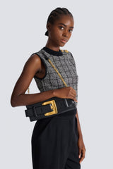 Balmain Anthem Clutch-Calfskin Belted Pouch in Black Vancouver. Shop Online or in Store.