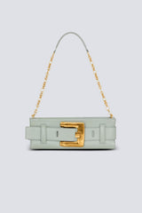 Balmain Anthem Clutch-Calfskin Belted Pouch in Sage Green Vancouver. Shop Online or in Store.
