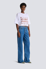 Balmain Balmain Plage Cropped Jersey T-Shirt in White Vancouver. Shop Online or in Store.
