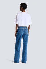 Balmain Balmain Plage Cropped Jersey T-Shirt in White Vancouver. Shop Online or in Store.