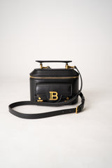 Balmain Black Mini Leather Bag with Monogram Logo Vancouver. Shop Online or in Store.