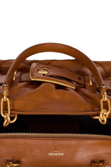 Balmain Calfskin Leather Cinched Belted Anthem Bag in Burnt Orange Vancouver. Shop Online or in Store.