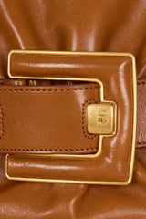 Balmain Calfskin Leather Cinched Belted Anthem Bag in Burnt Orange Vancouver. Shop Online or in Store.