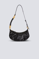 Balmain Ebene Hobo-Buffalo Leather Bag in Black Vancouver. Shop Online or in Store.