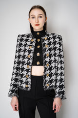 Balmain Edge-To-Edge Tweed Houndstooth Jacket Vancouver. Shop Online or in Store.