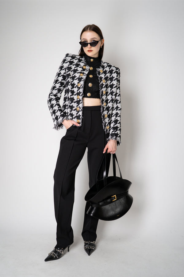 Balmain Edge-To-Edge Tweed Houndstooth Jacket Vancouver. Shop Online or in Store.