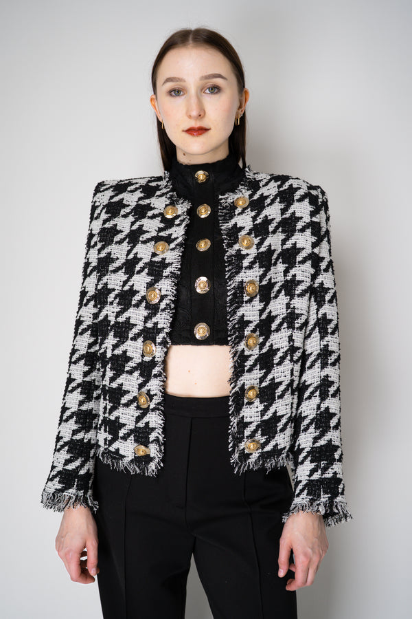 Balmain Edge-To-Edge Tweed Houndstooth Jacket Vancouver. Shop Online or in Store.