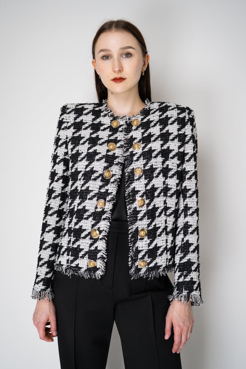Balmain Edge-To-Edge Tweed Houndstooth Jacket Vancouver. Shop Online or in Store.