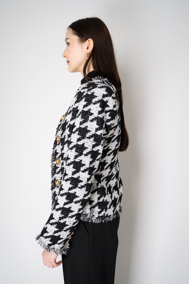 Balmain Edge-To-Edge Tweed Houndstooth Jacket Vancouver. Shop Online or in Store.
