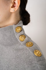 Balmain Knit Cashmere Jumper Dress in Heather Grey Vancouver. Shop Online or in Store.