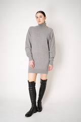 Balmain Knit Cashmere Jumper Dress in Heather Grey Vancouver. Shop Online or in Store.