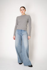 Balmain Knit Cashmere Ribbed Crew Pullover  in Heather Grey Vancouver. Shop Online or in Store.