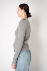 Balmain Knit Cashmere Ribbed Crew Pullover  in Heather Grey Vancouver. Shop Online or in Store.