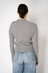 Balmain Knit Cashmere Ribbed Crew Pullover  in Heather Grey Vancouver. Shop Online or in Store.