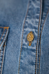 Balmain Light-Weight Denim Chemise in Blue Vancouver. Shop Online or in Store.