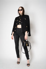 Balmain Lock and Key Vanity Calfskin Leather Bag in Black Vancouver. Shop Online or in Store.