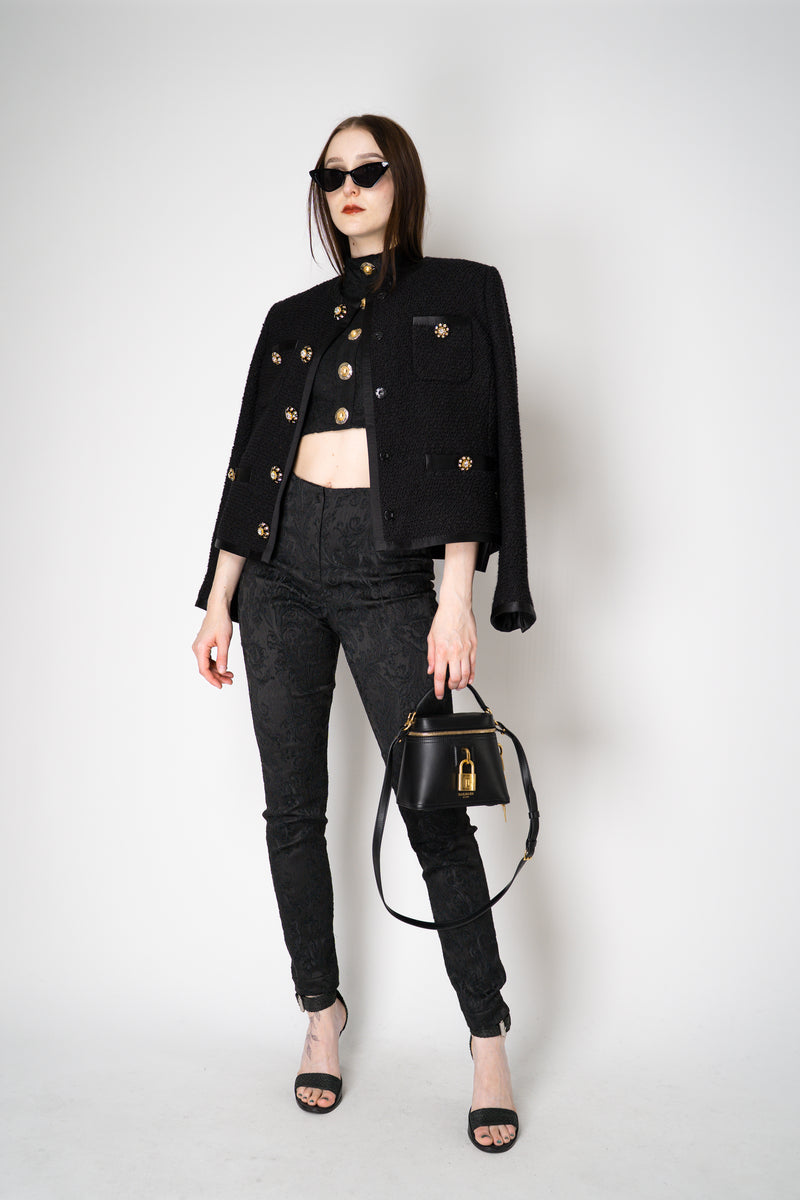Balmain Lock and Key Vanity Calfskin Leather Bag in Black Vancouver. Shop Online or in Store.