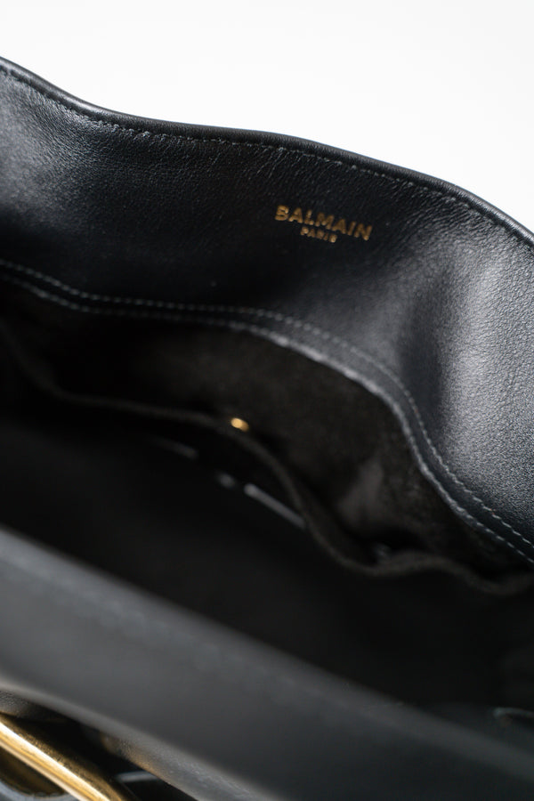 Balmain Medium Anthem Bag in Black Leather