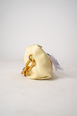Balmain Mini Sync Hanbag in Calfskin Leather in Pastel Yellow Vancouver. Shop Online or in Store.