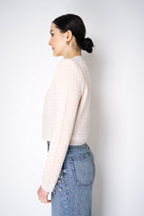Balmain PB Labyrinth Knit Cropped Cardigan in Nude Vancouver. Shop Online or in Store.