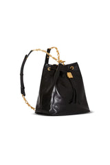 Balmain Pulse Calfskin Leather Backpack with Gold Metal Chains in Black Vancouver. Shop Online or in Store.