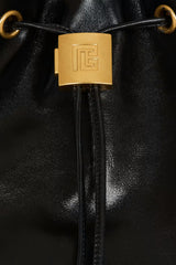 Balmain Pulse Calfskin Leather Backpack with Gold Metal Chains in Black Vancouver. Shop Online or in Store.