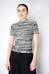 Balmain Satin T-shirt in Black and White "Love Letter" Print Vancouver. Shop Online or in Store.