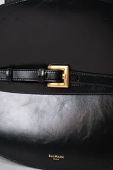 Balmain Shuffle Cinched Medium Bag in Black Leather Vancouver. Shop Online or in Store.
