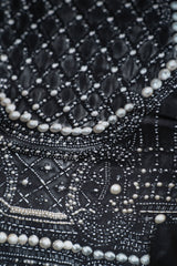 Balmain Tank Top with Trompe-L'œil Pearl Corset Print Black Vancouver. Shop Online or in Store.