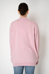 Balmain V-Neck Eco Cashmere Loose Fit Cardigan in Pink Vancouver. Shop Online or in Store.