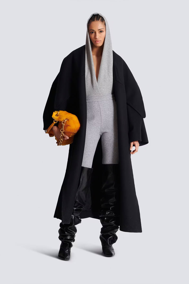 Balmain Wool Blend Knit Leggings in Heather Grey Vancouver. Shop Online or in Store.