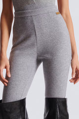 Balmain Wool Blend Knit Leggings in Heather Grey Vancouver. Shop Online or in Store.