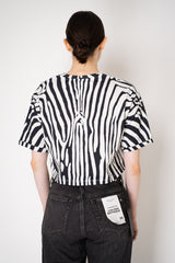Balmain Zebra Branded Cropped T-Shirt in Black and White Vancouver. Shop Online or in Store.
