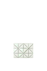 Bao Bao Issey Miyake Card Wallet in Iridescent Green White