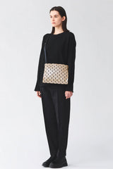 Bao Bao Issey Miyake Row Metallic Small Shoulder Bag in Gold