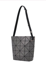 Bao Bao Issey Miyake "Blocky" Shoulder Bag in Charcoal Grey
