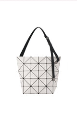 Bao Bao Issey Miyake "Blocky" Shoulder Bag in Light Grey