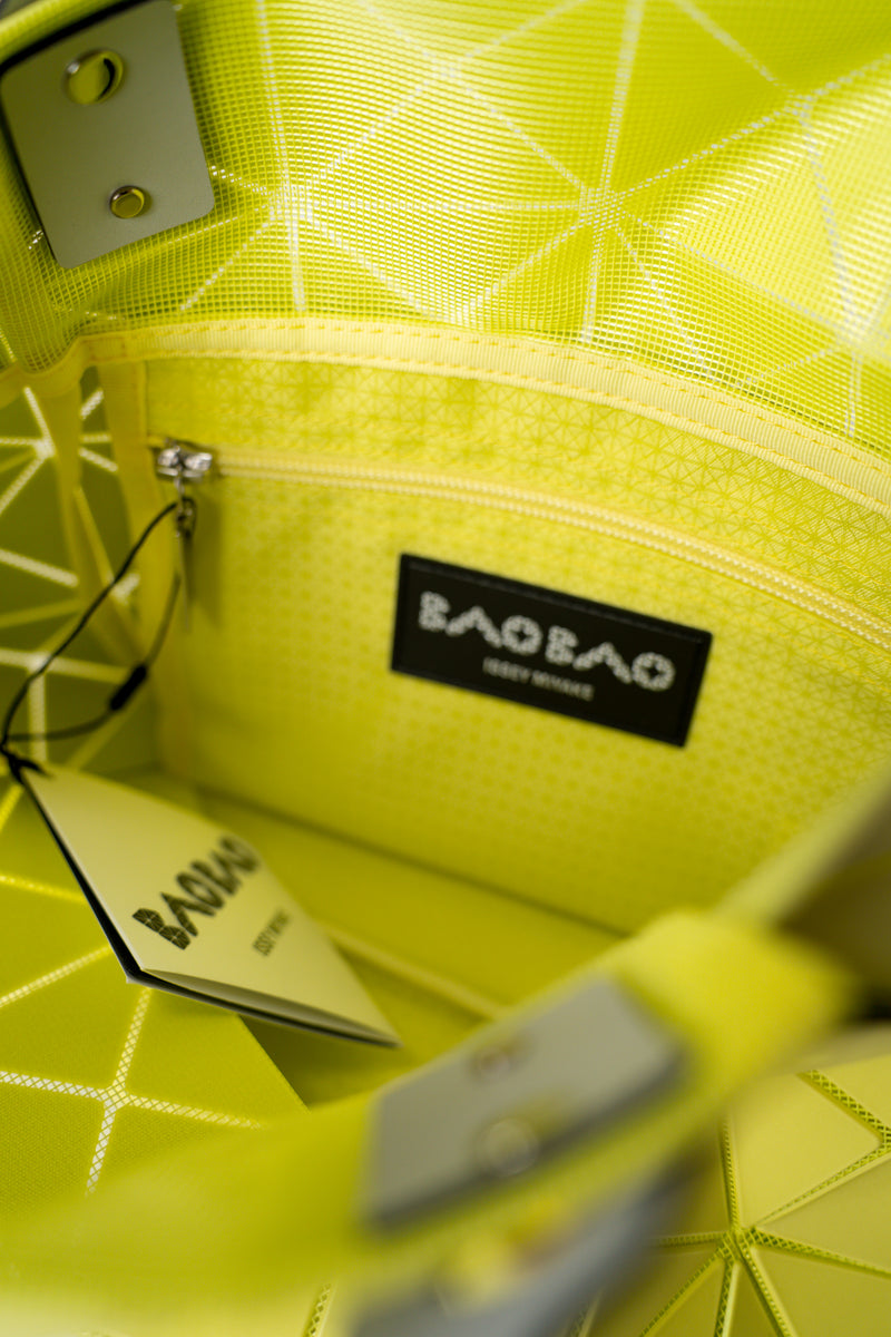 Bao Bao Issey Miyake Carat Matte Hand Bag in Acid Green Vancouver. Shop Online or in Store.