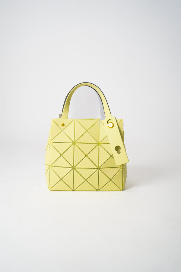 Bao Bao Issey Miyake Mini Carat Matte Hand Bag in Acid Green Vancouver. Shop Online or in Store.