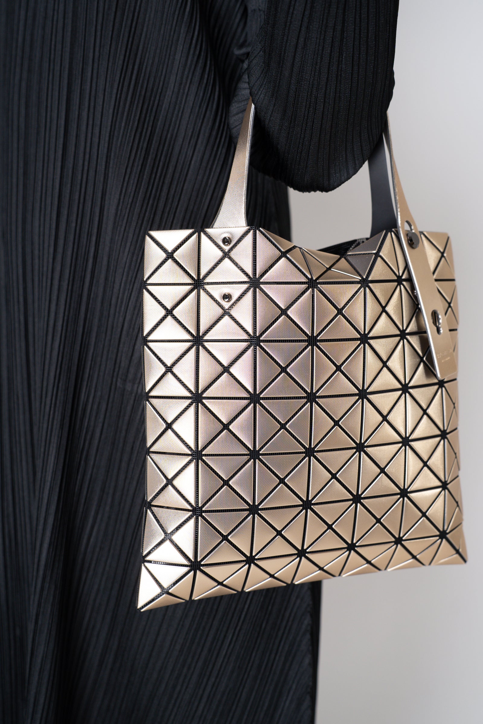 Bao Bao Issey Miyake Platinum Mini Metallic Tote Bag in Gold